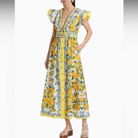 Farm Rio
Sicily Scarf Cotton Flutter Maxi Dress - Picture 3 of 9